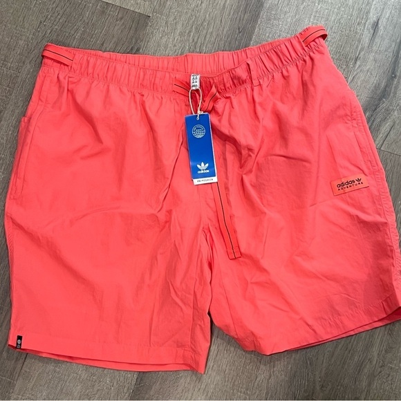 NWT Adidas 2XL Advantage BM Cargo Shorts Orange Moisture Wicking Performance $70 - Picture 1 of 9